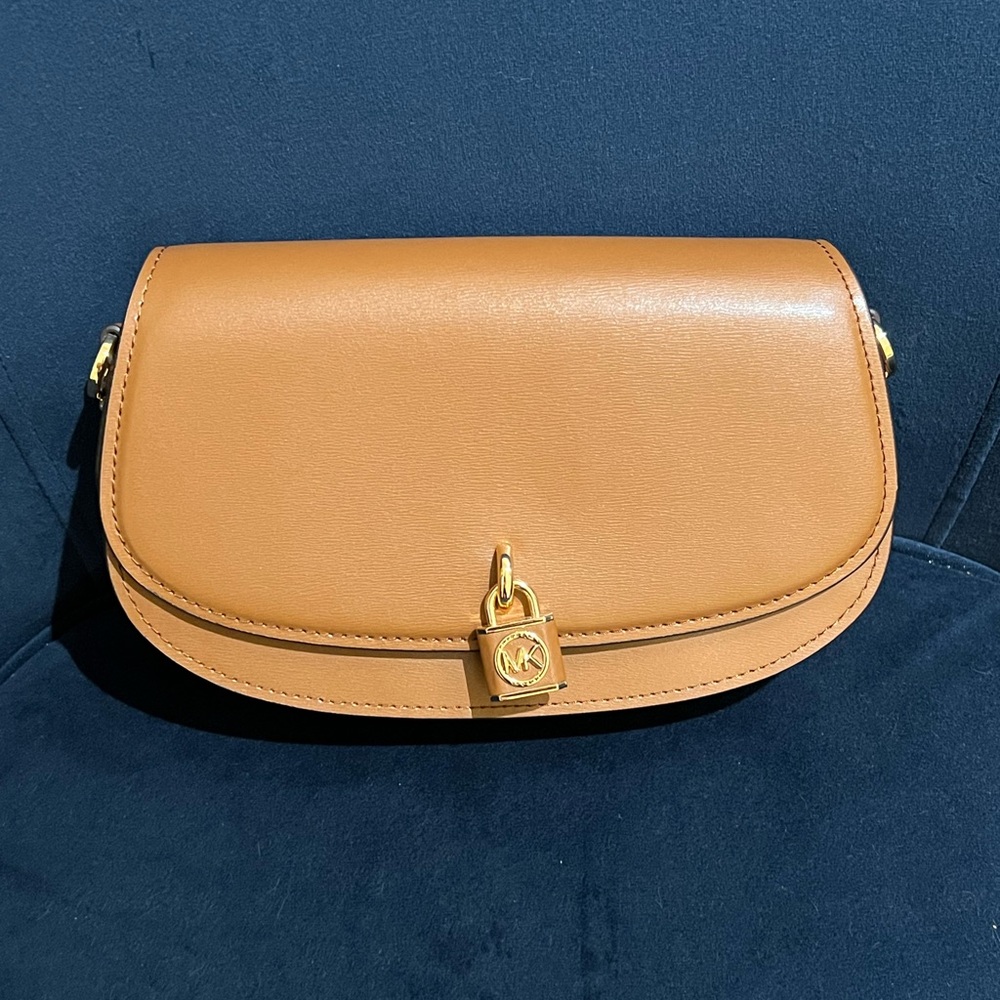 Michael Kora Mila Medium Leather East West Sling Messenger